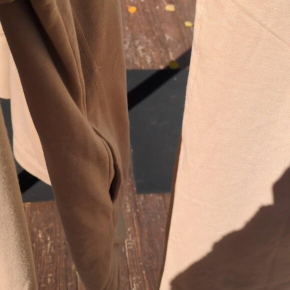 Earth Yoga Sz XL Sweatsuit Beige Y2K Athleisure Sporty Track Walking Comfy Soft - Picture 3 of 13